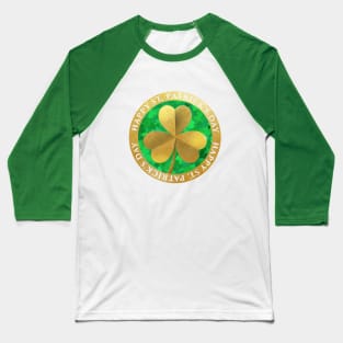 St. Patrick's Gold Clover Baseball T-Shirt